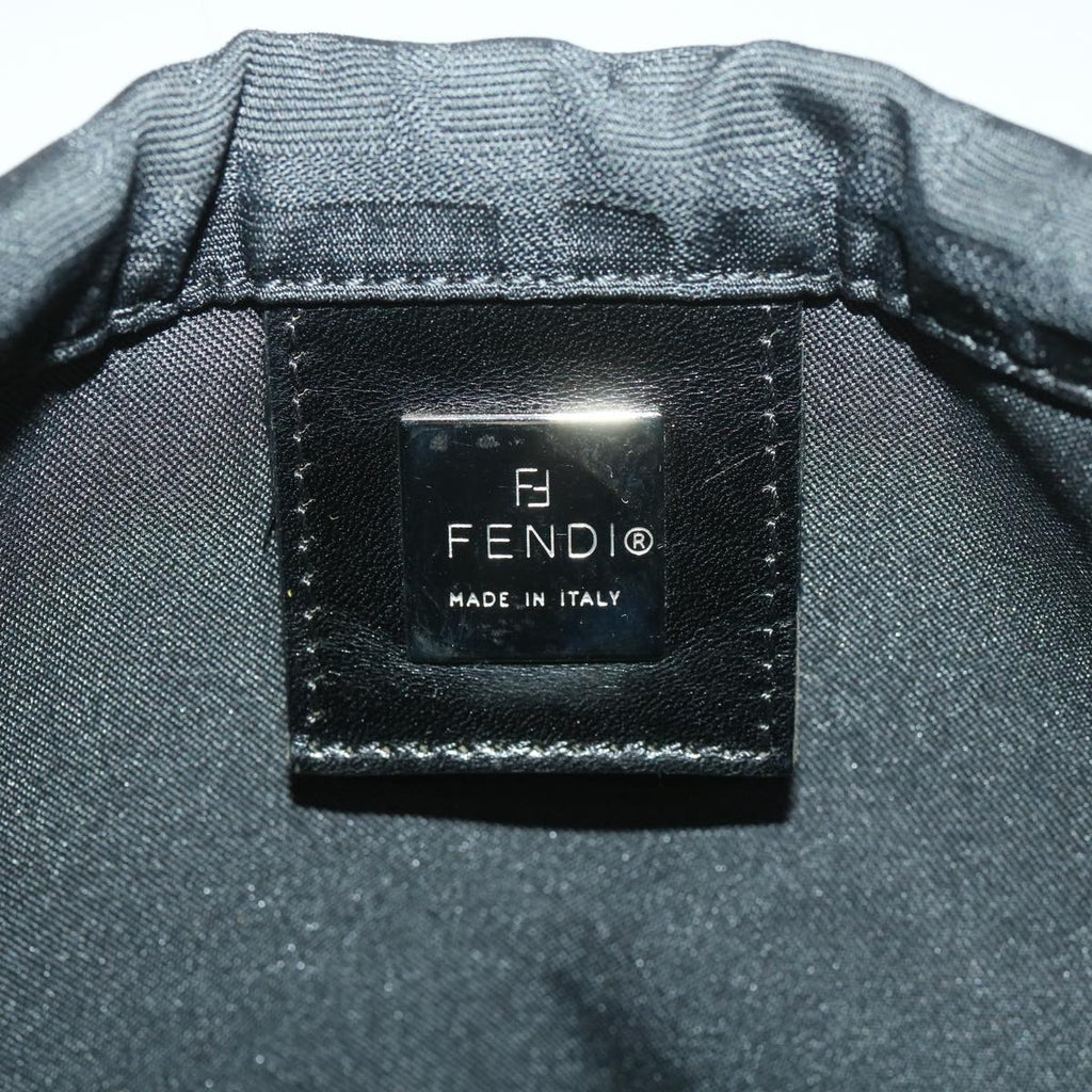 FENDI Zucca Canvas Shoulder Bag Black 38666