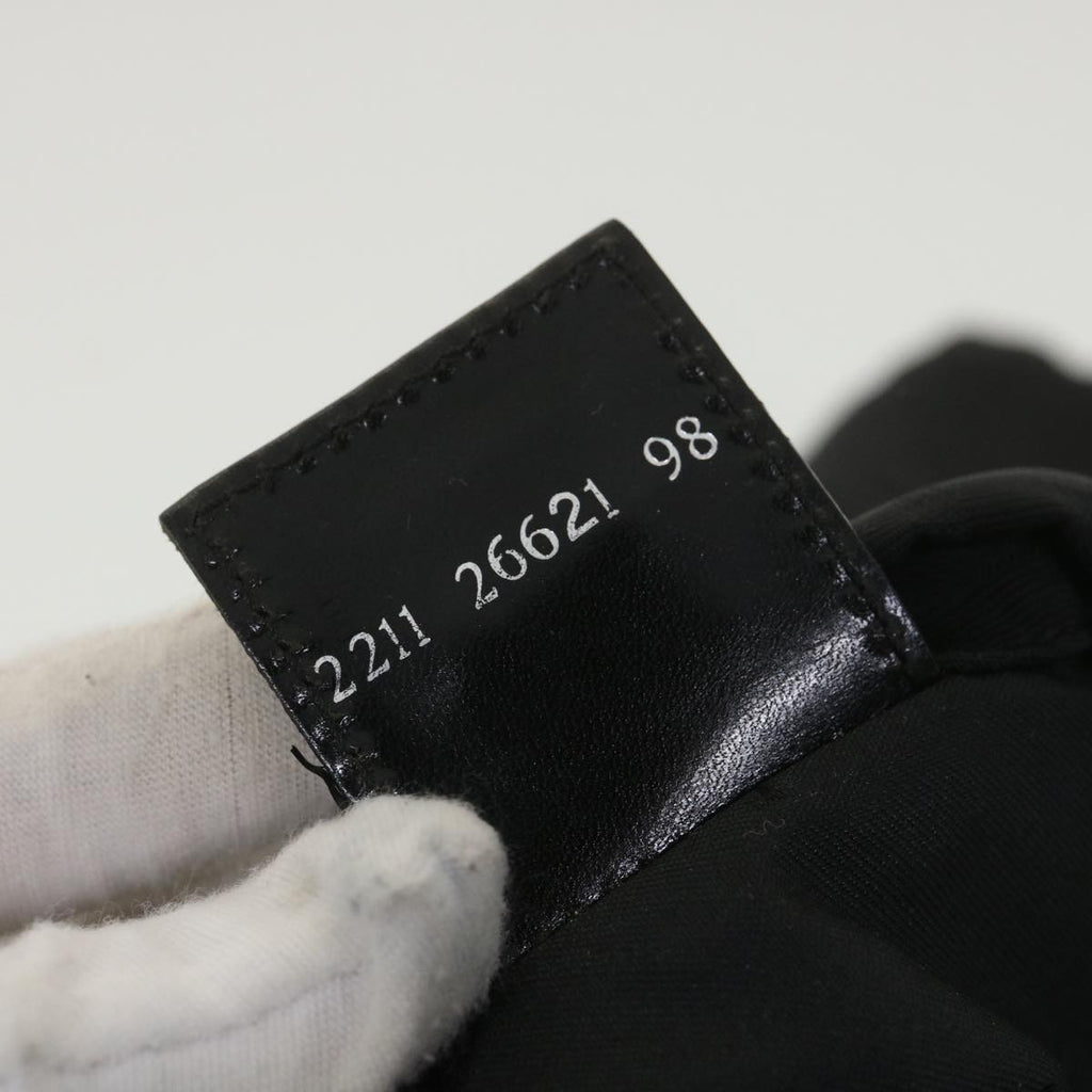 FENDI Zucca Canvas Shoulder Bag Black 38666