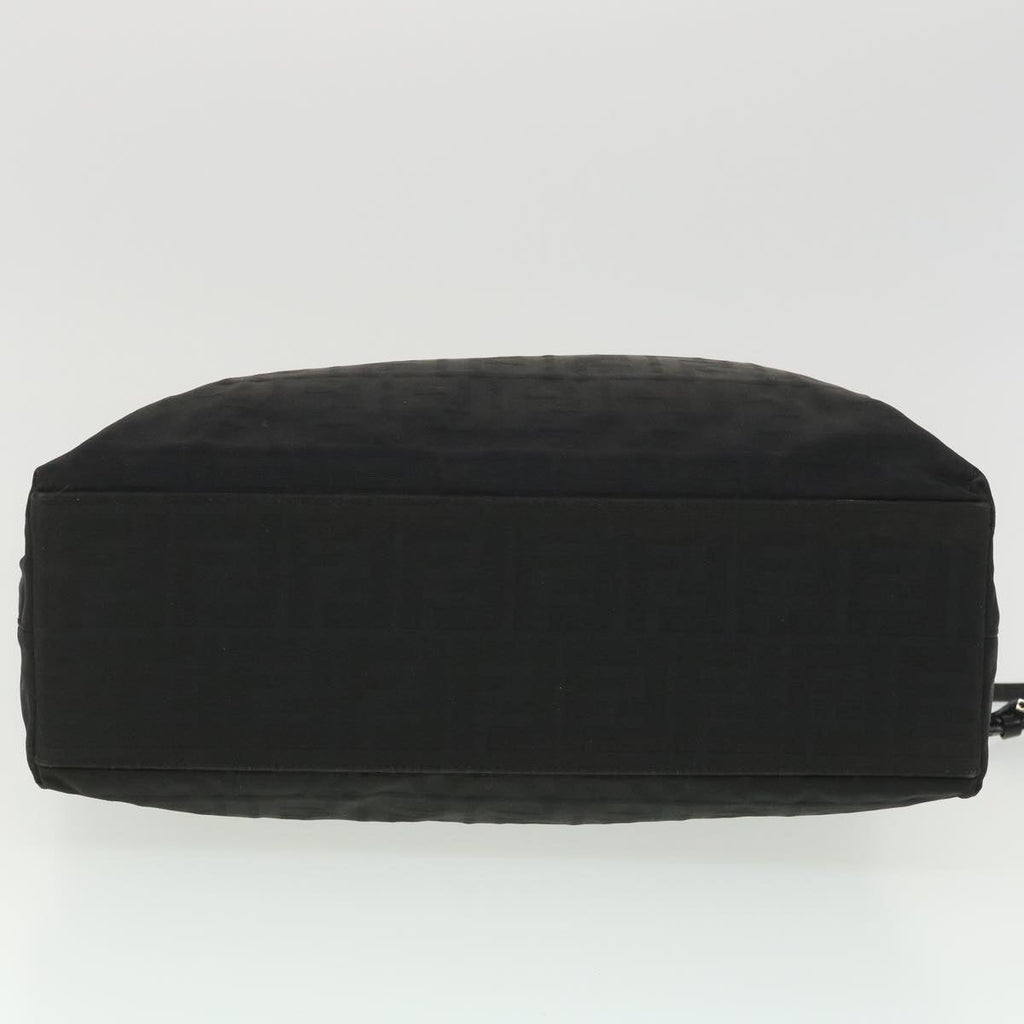 FENDI Zucca Canvas Shoulder Bag Black 38666