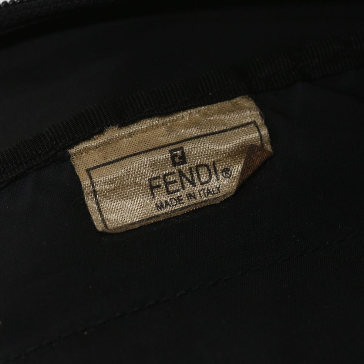 FENDI Shoulder Bag Nylon Black 38669