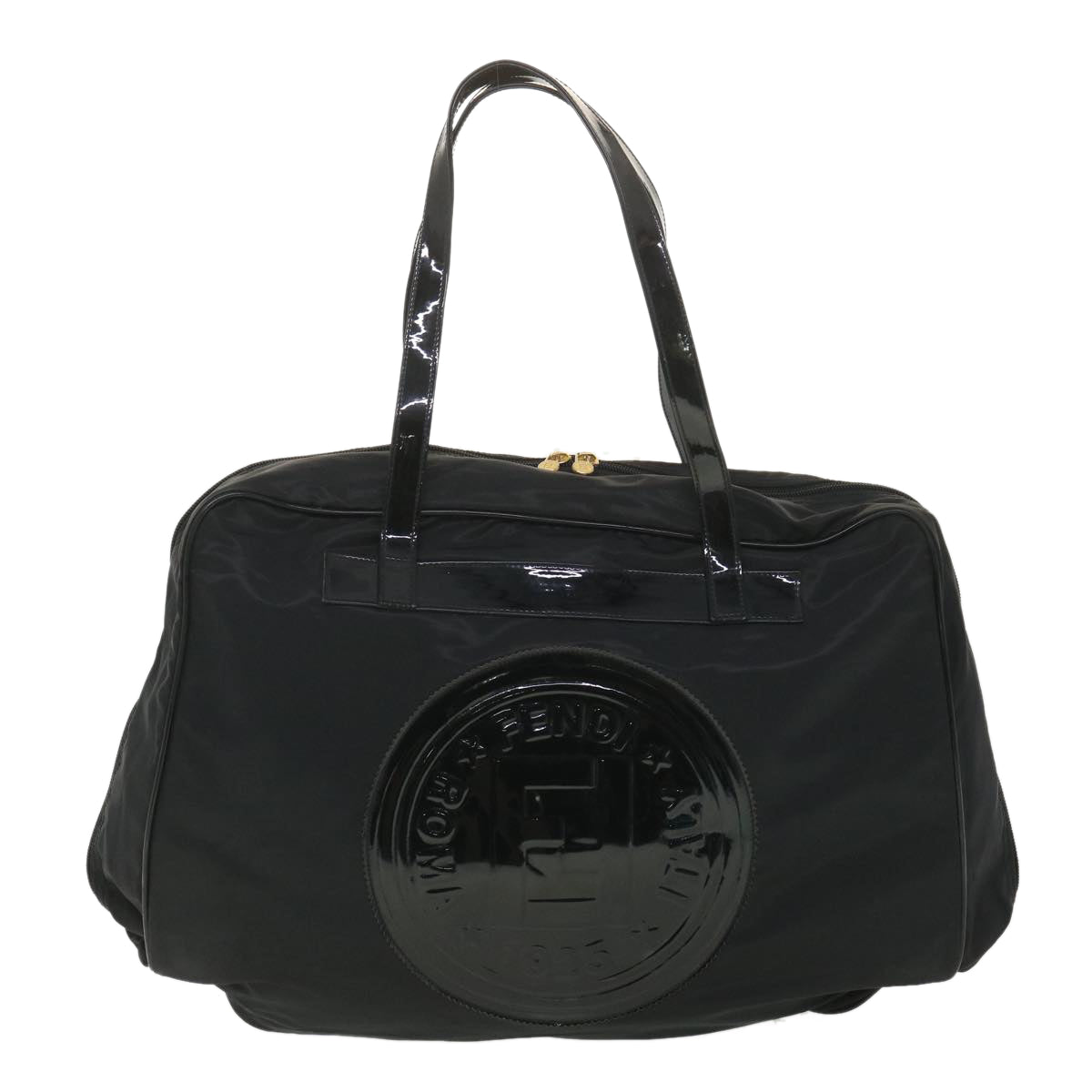 FENDI Shoulder Bag Nylon Black 38669