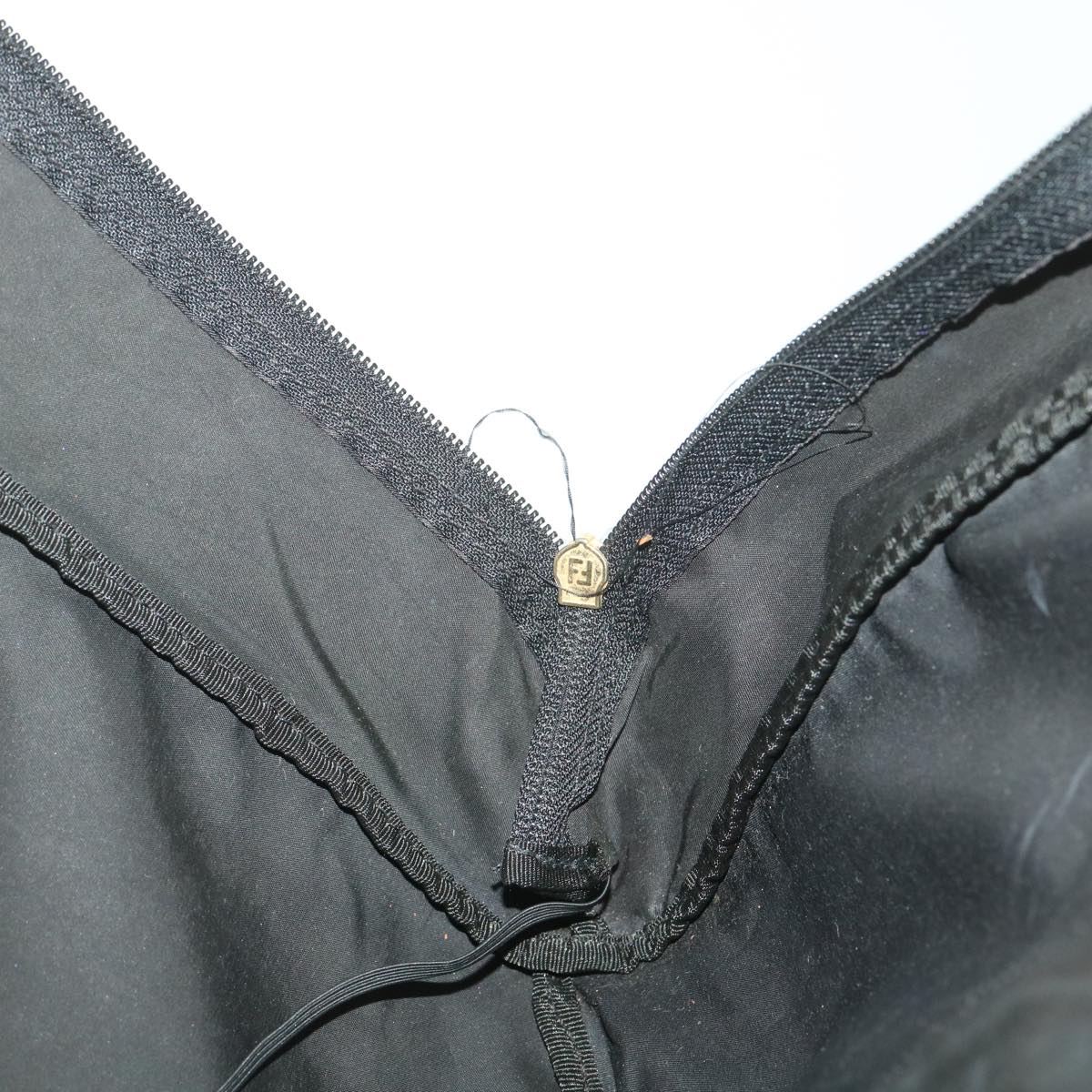 FENDI Shoulder Bag Nylon Black 38669