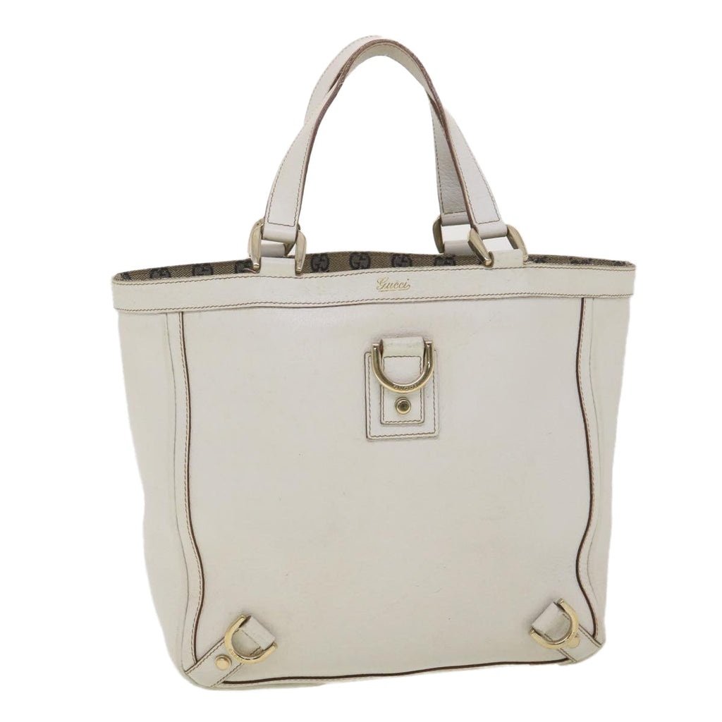 GUCCI Shoulder Bag Leather White 130739 38678