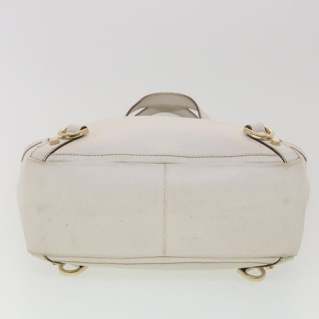 GUCCI Shoulder Bag Leather White 130739 38678