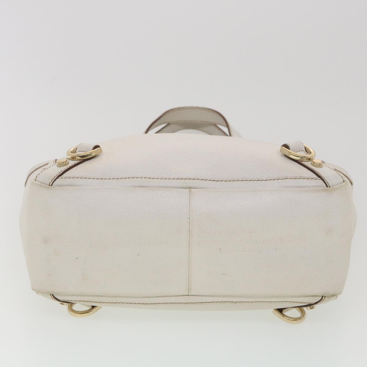 GUCCI Shoulder Bag Leather White 130739 38678