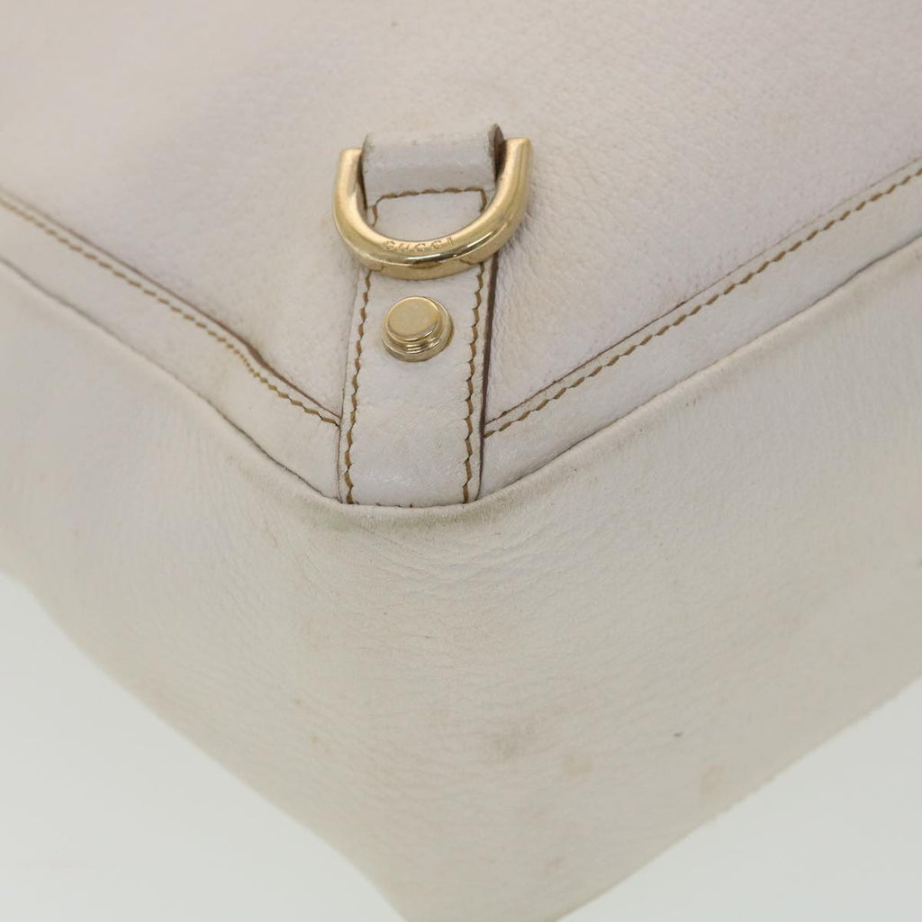 GUCCI Shoulder Bag Leather White 130739 38678
