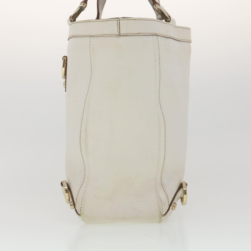 GUCCI Shoulder Bag Leather White 130739 38678