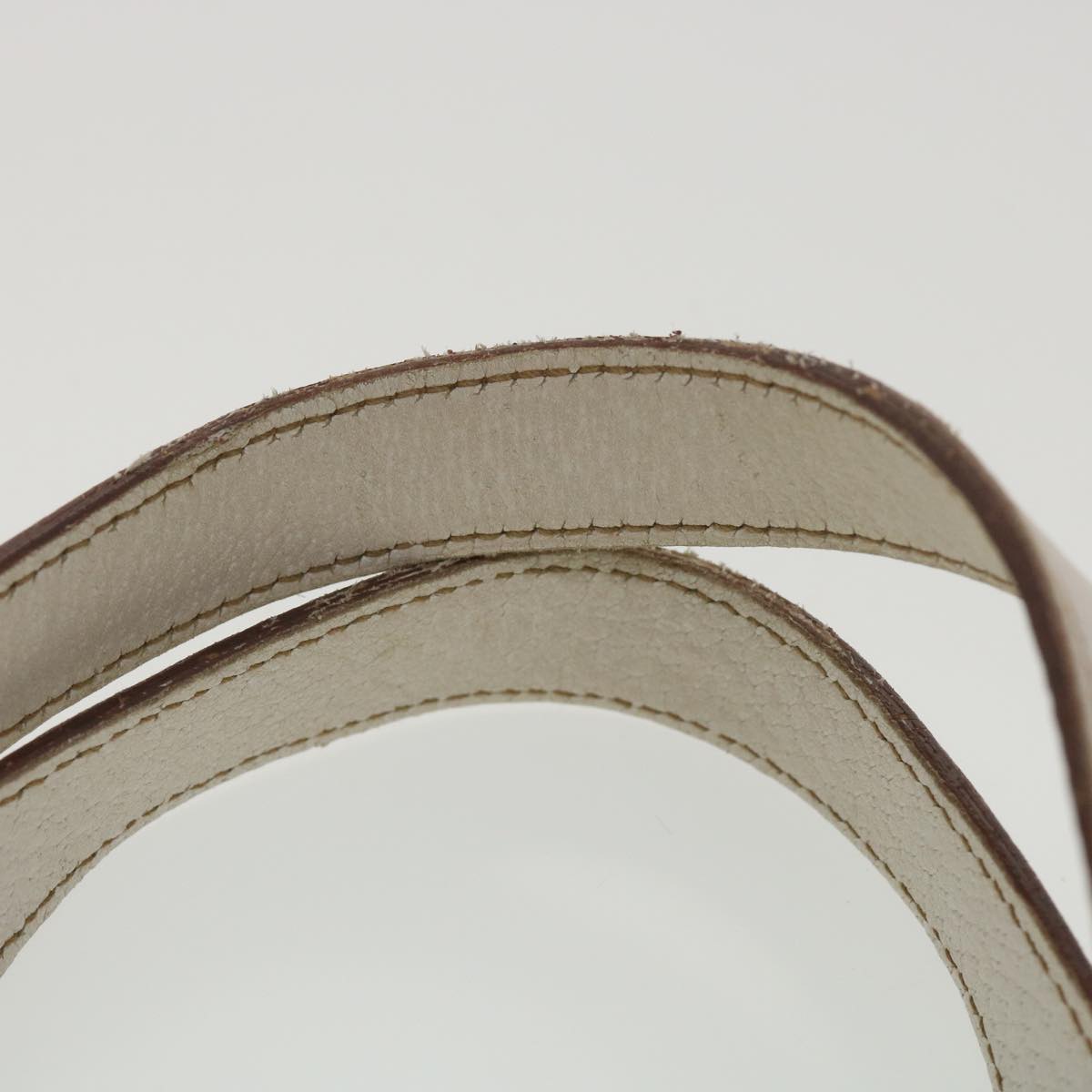 GUCCI Shoulder Bag Leather White 130739 38678