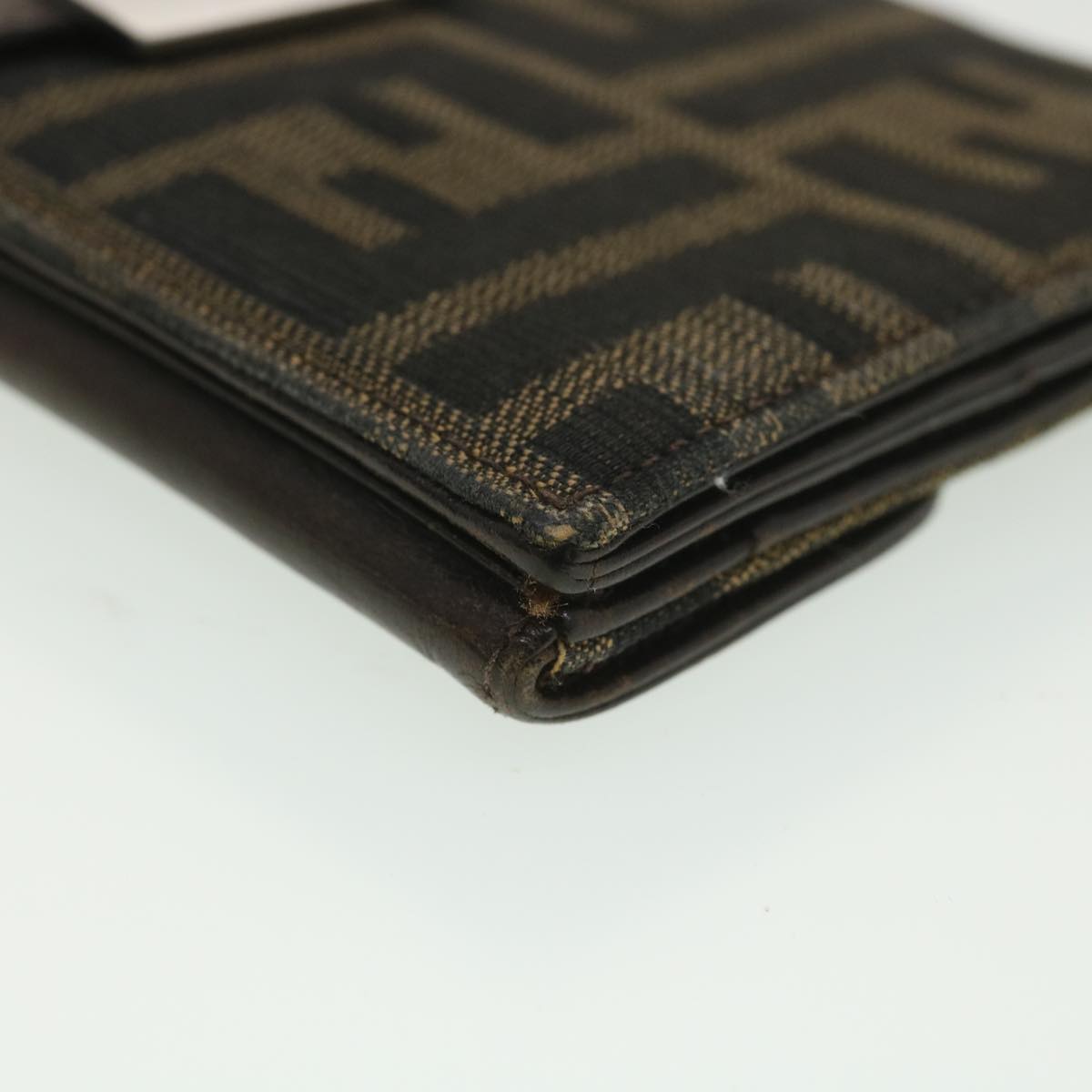 FENDI Zucca Canvas Long Wallet Black Brown 2400-31133 018 38704