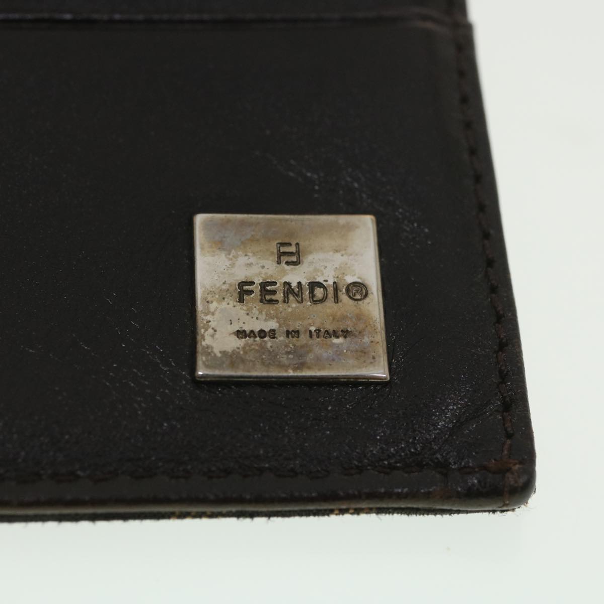 FENDI Zucca Canvas Long Wallet Black Brown 2400-31133 018 38704