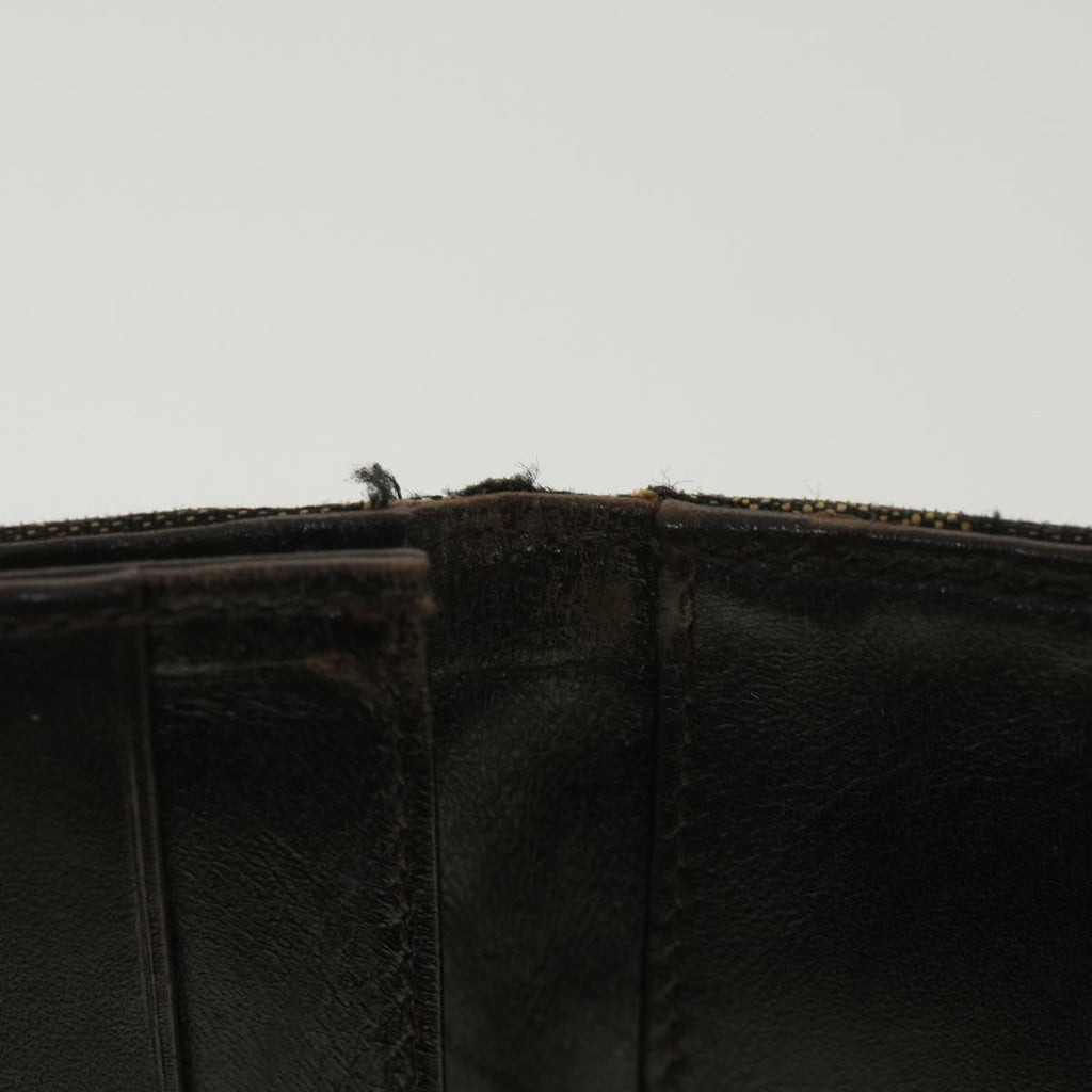 FENDI Zucca Canvas Long Wallet Black Brown 2400-31133 018 38704