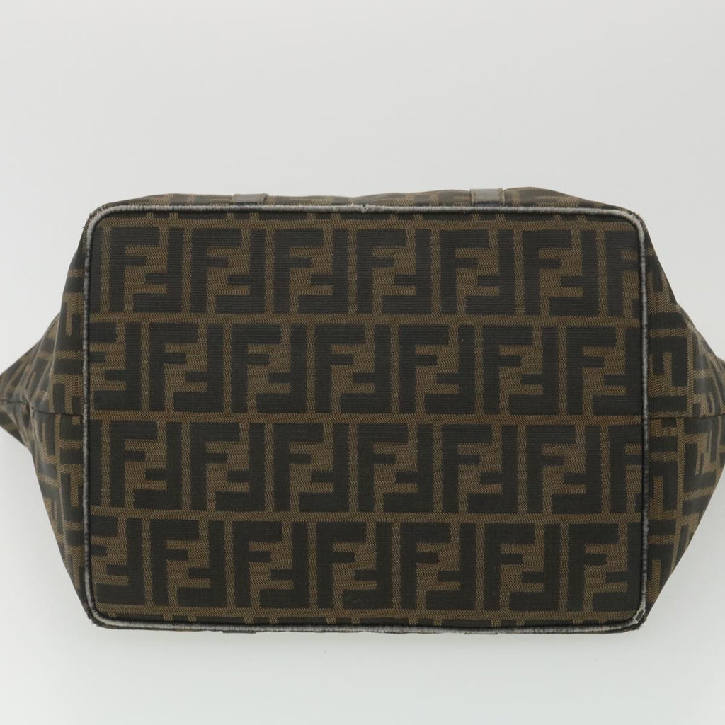 FENDI Zucca Canvas Hand Bag Black Brown 38724