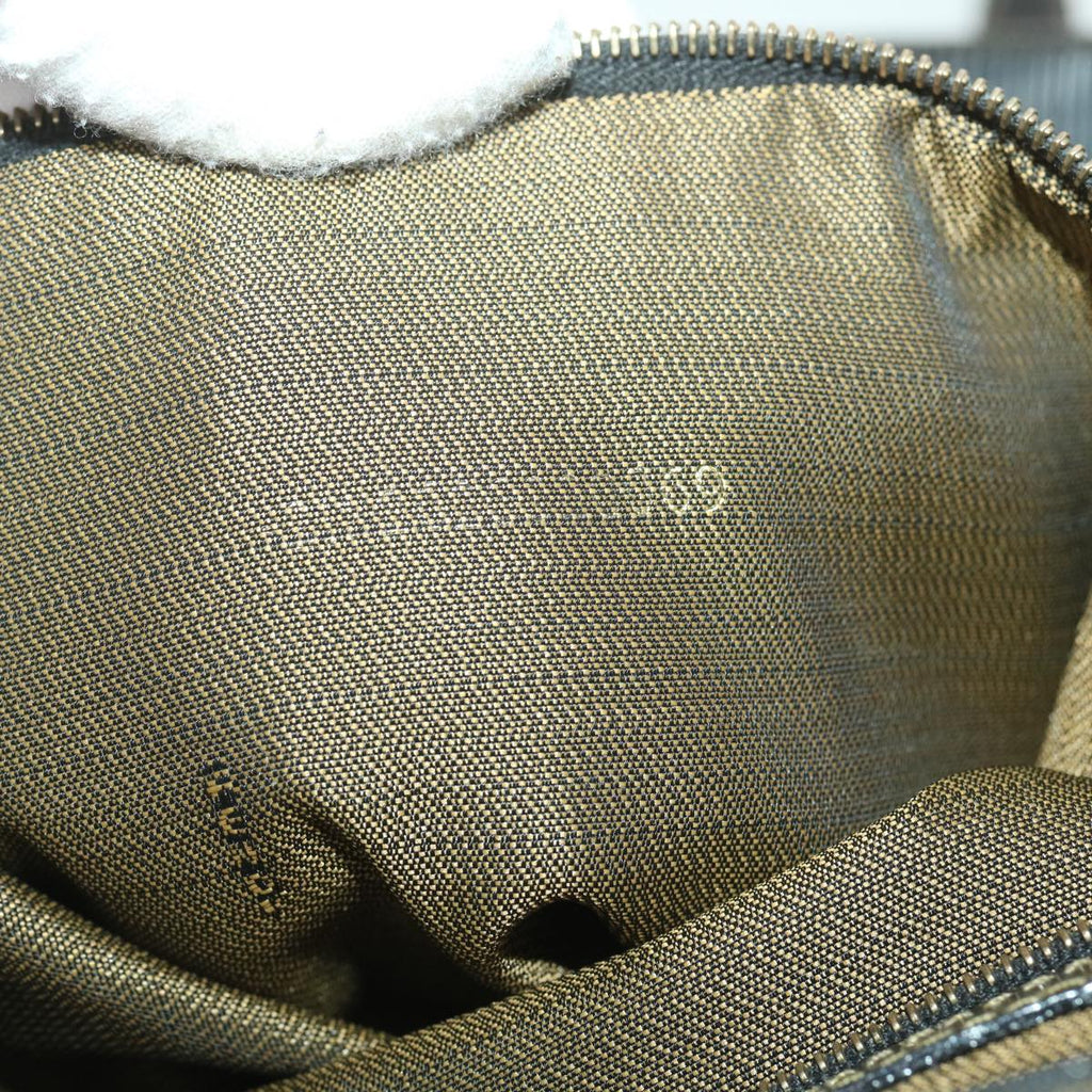 FENDI Zucca Canvas Hand Bag Black Brown 38724