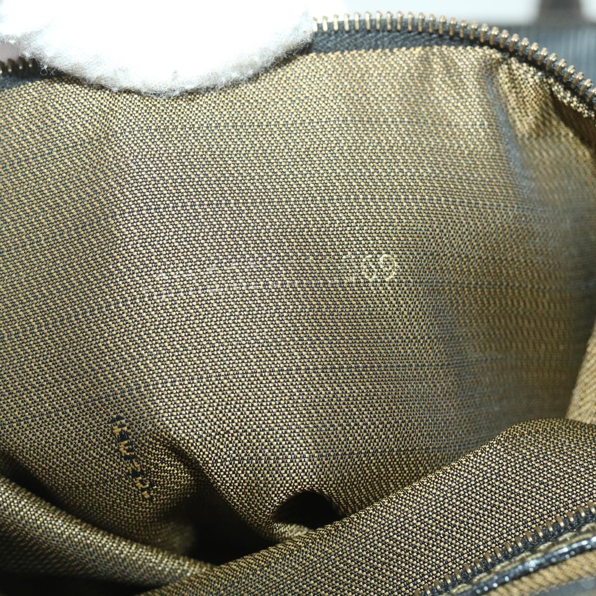 FENDI Zucca Canvas Hand Bag Black Brown 38724