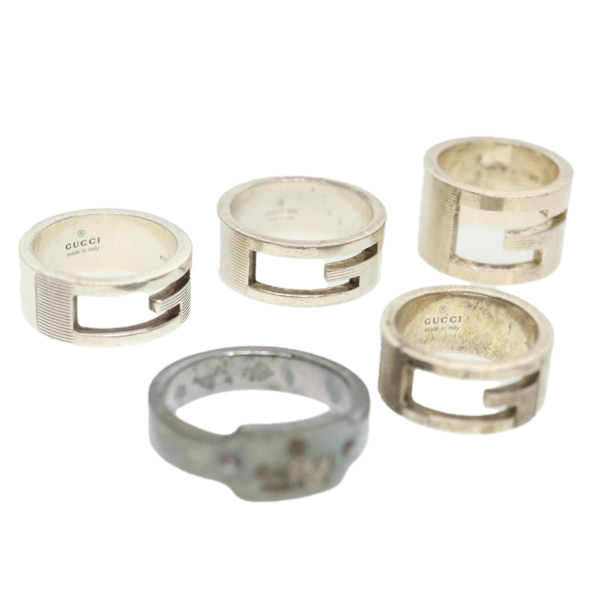 GUCCI Ring 5Set Silver 38771
