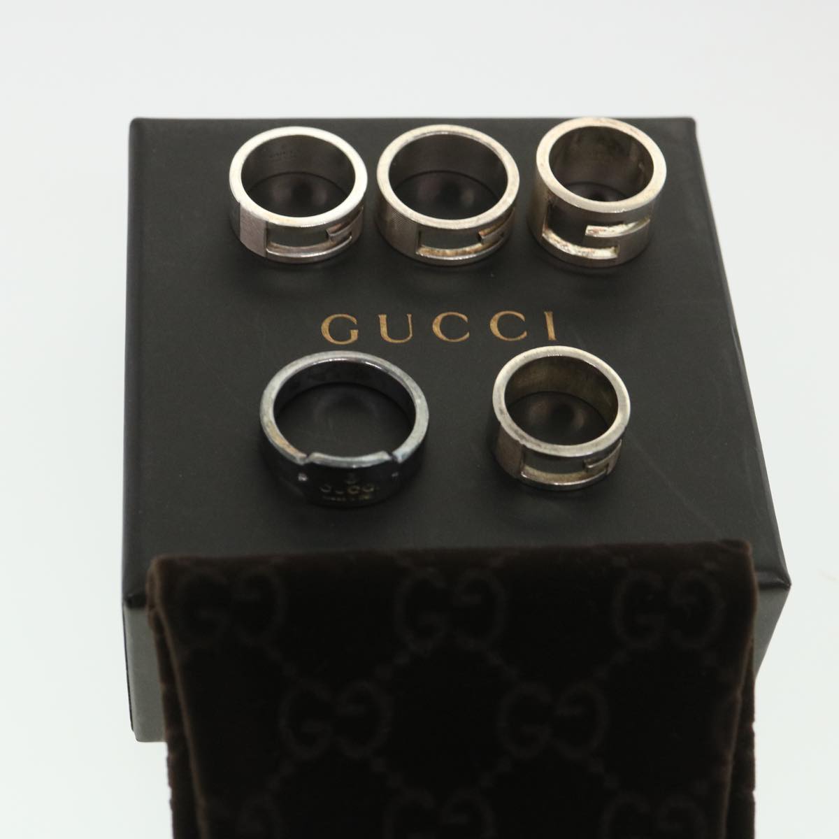 GUCCI Ring 5Set Silver 38771
