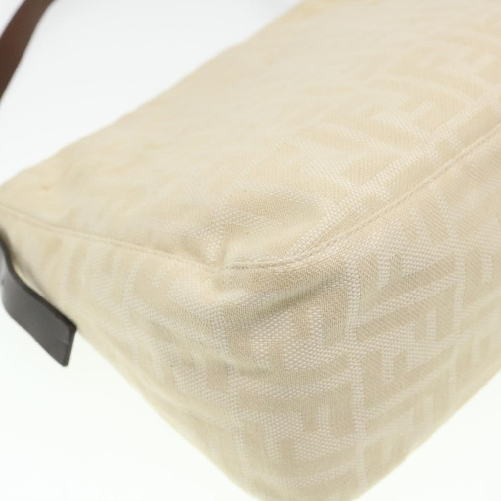 FENDI Zucca Canvas Mamma Baguette Shoulder Bag Cream 2119 26325 009 38788