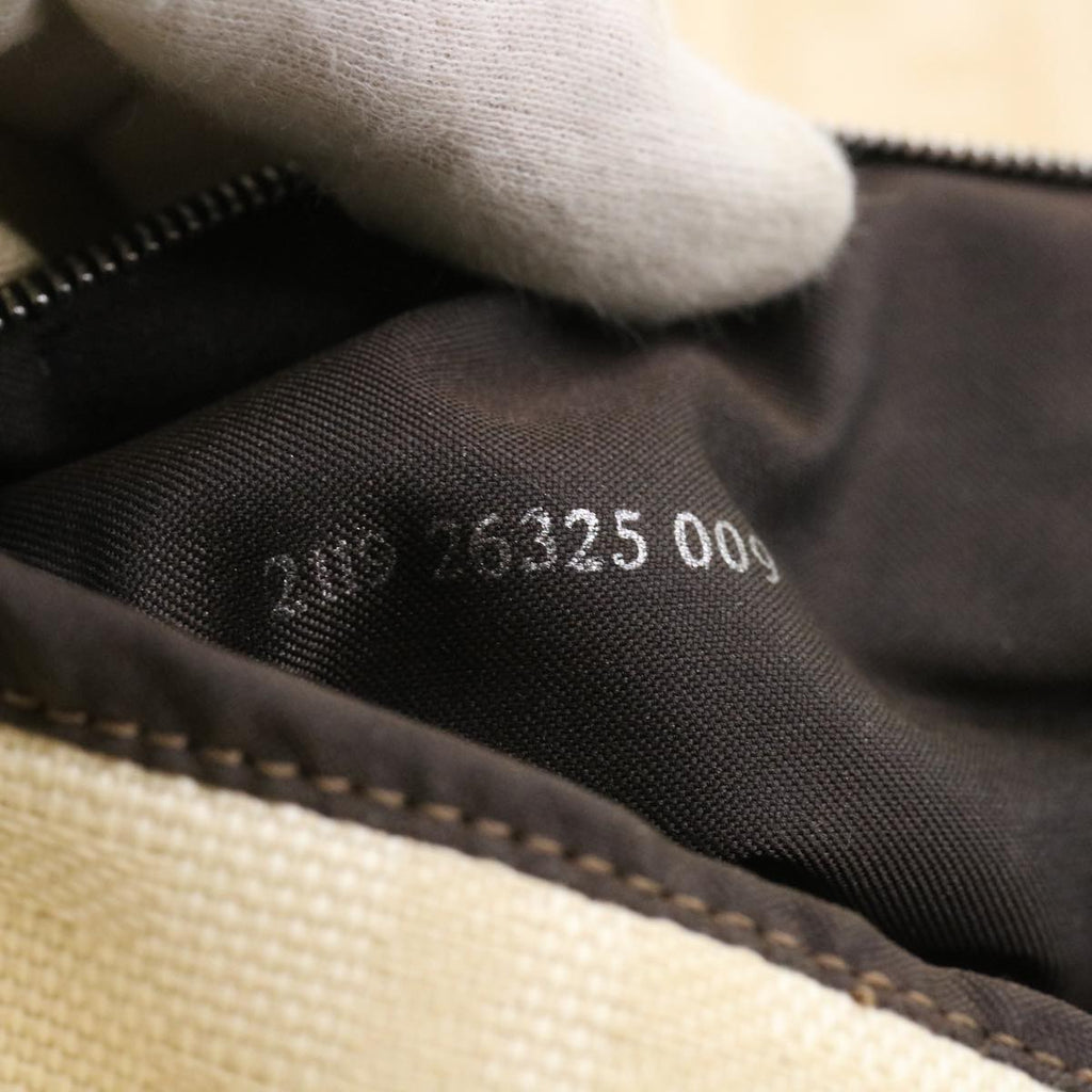 FENDI Zucca Canvas Mamma Baguette Shoulder Bag Cream 2119 26325 009 38788