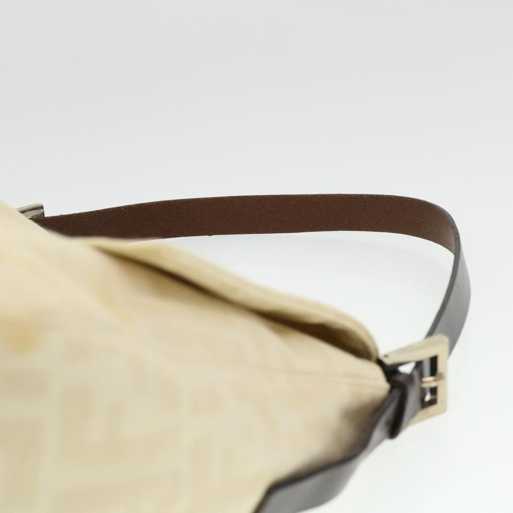 FENDI Zucca Canvas Mamma Baguette Shoulder Bag Cream 2119 26325 009 38788