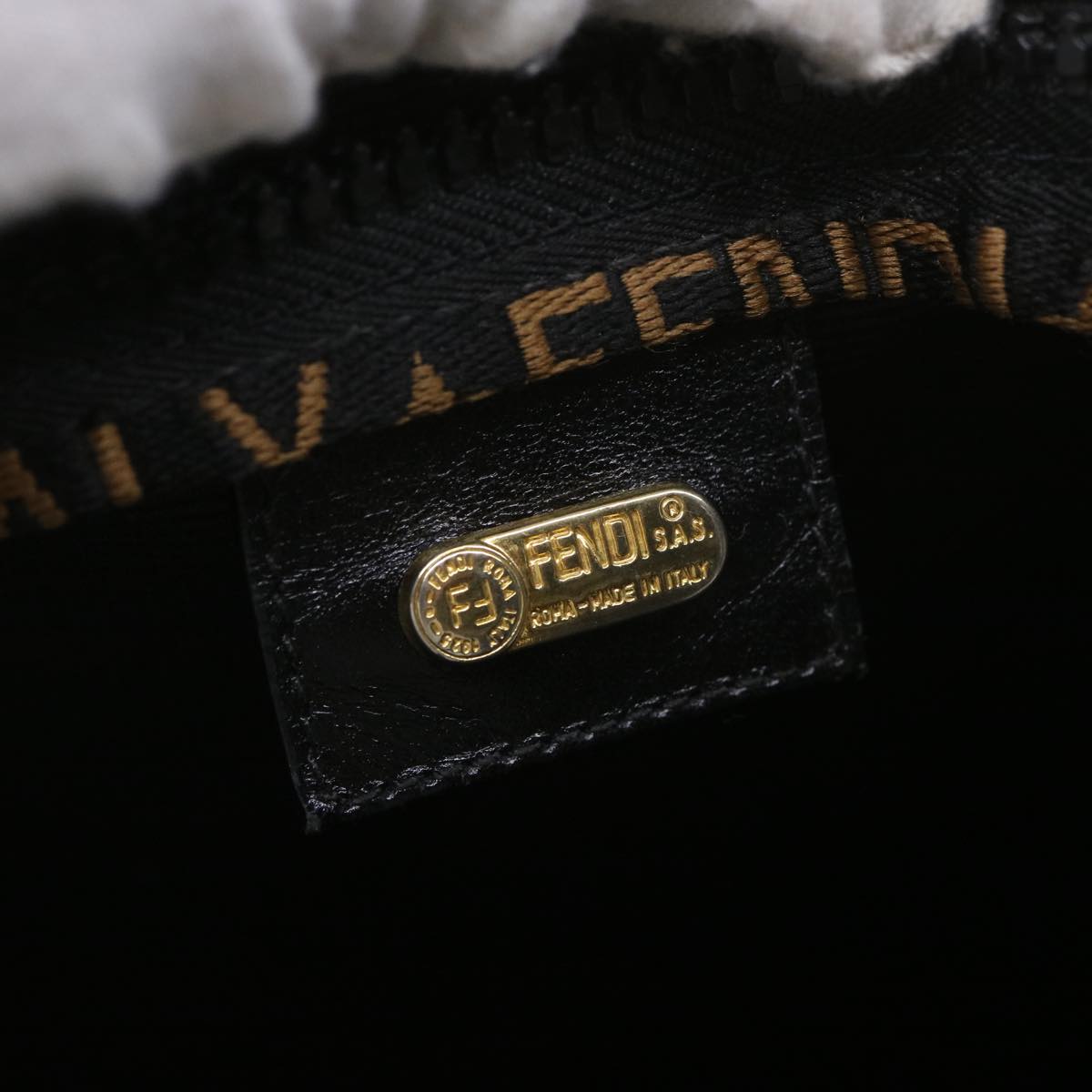 FENDI Hand Bag Canvas Black 2291 26488 088 38797