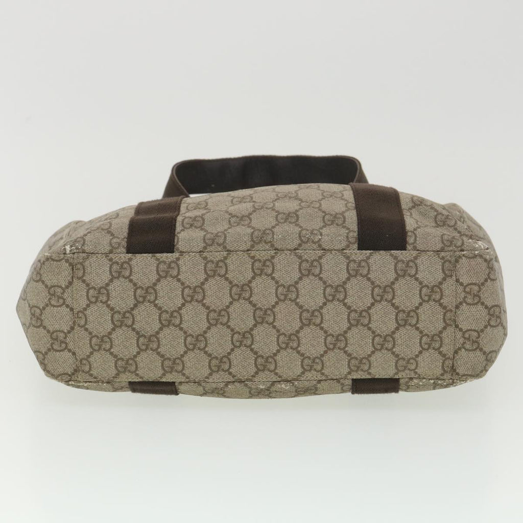 GUCCI GG Canvas Hand Bag PVC Leather Beige 141976 38817