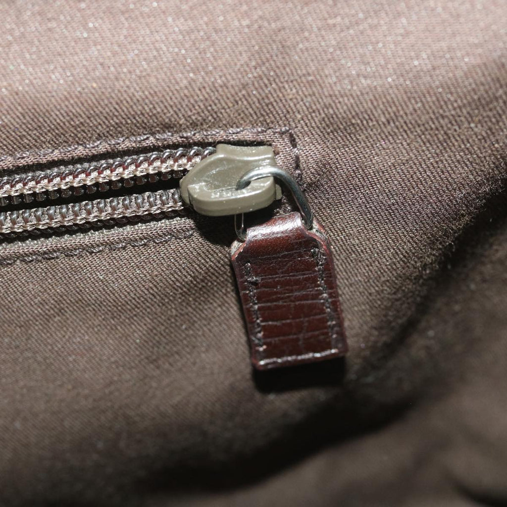 GUCCI GG Canvas Hand Bag PVC Leather Beige 141976 38817