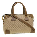 GUCCI Hand Bag Canvas 2way Beige 38861
