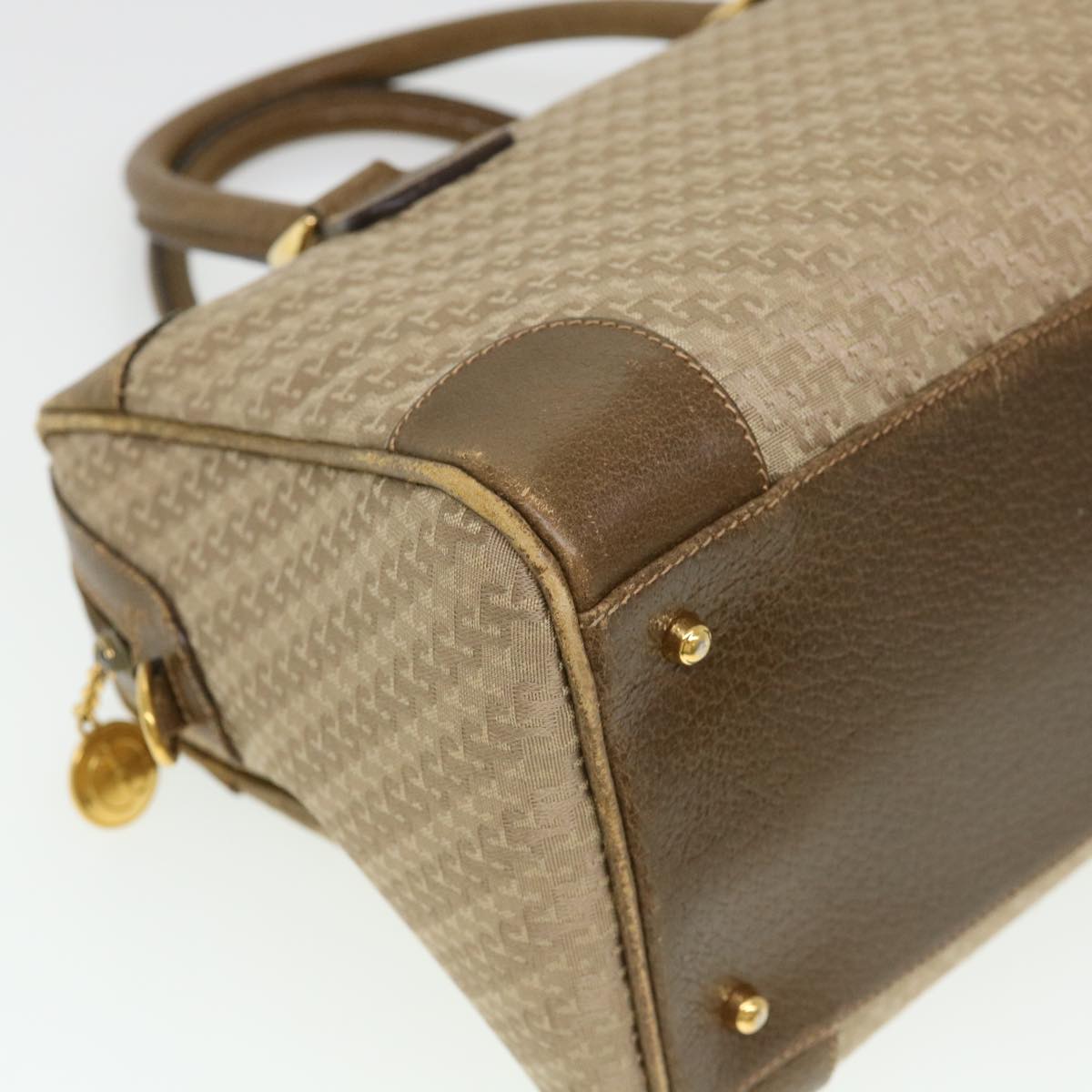 GUCCI Hand Bag Canvas 2way Beige 38861