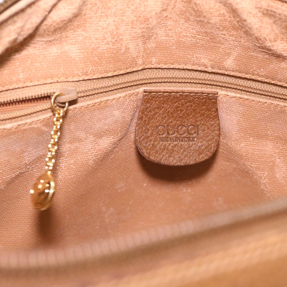 GUCCI Hand Bag Canvas 2way Beige 38861