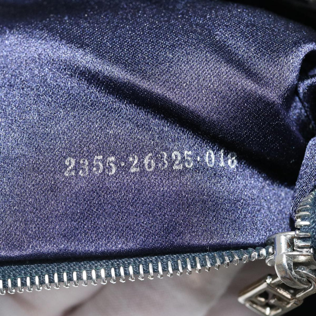FENDI Zucchino Canvas Mamma Baguette Shoulder Bag Nylon Navy 26325 38903
