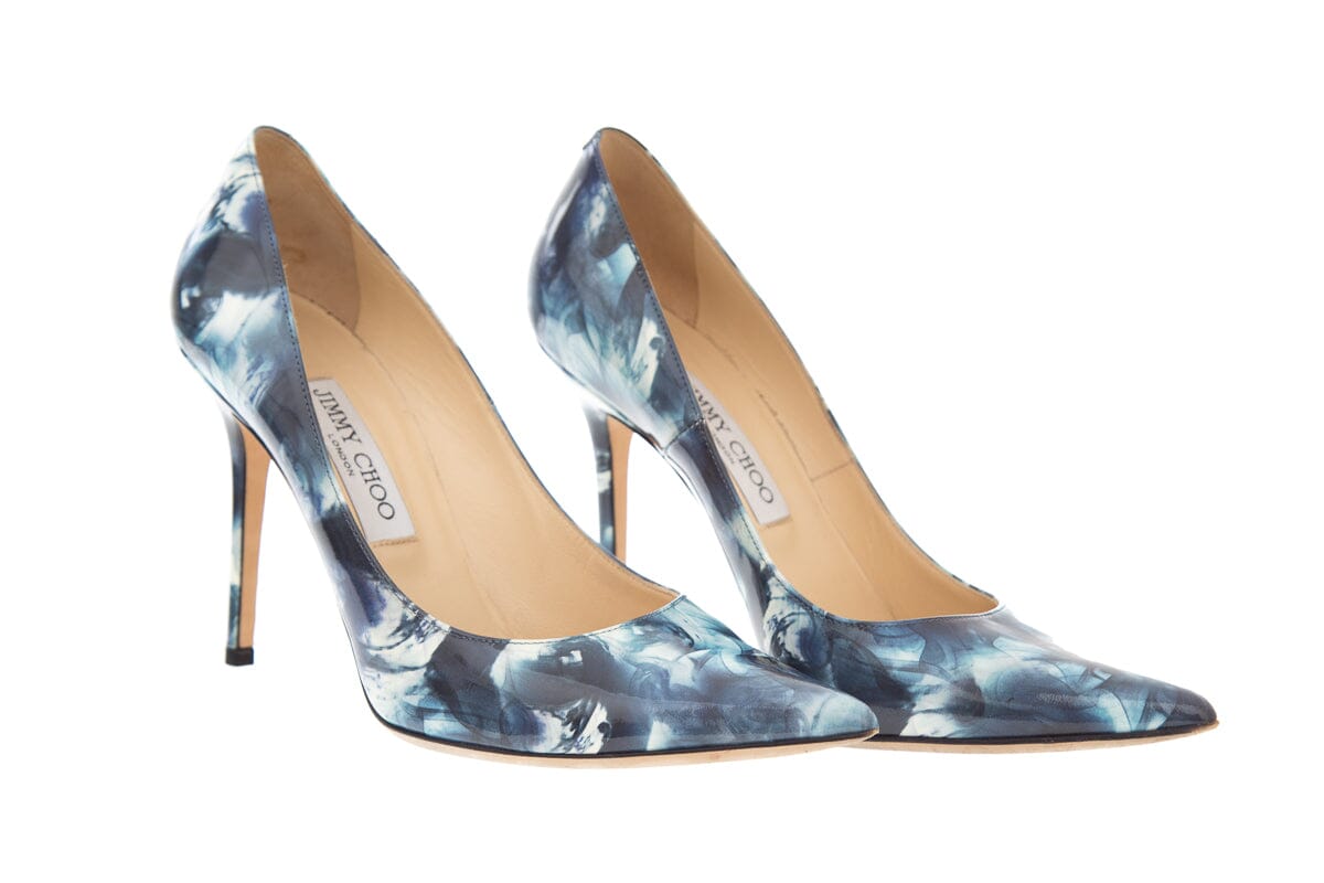 Jimmy Choo Blue & White Heels SZ 38.5