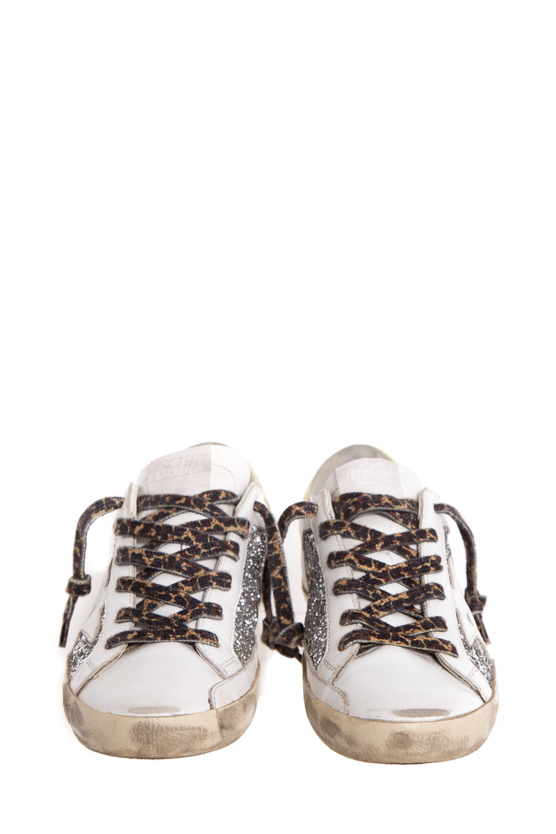 Golden Goose White & Yellow Sneakers SZ 39