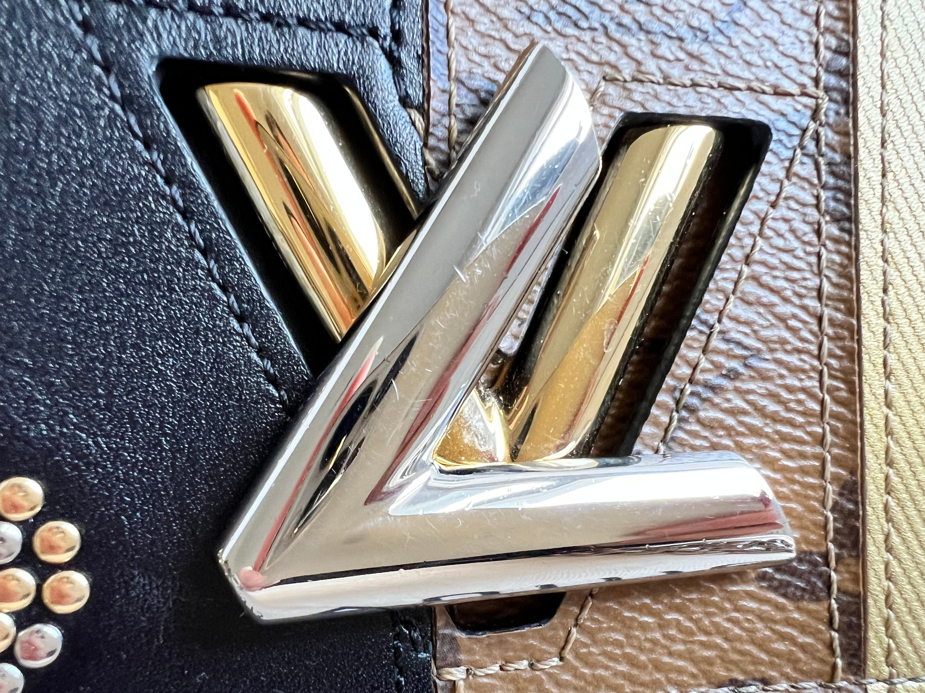 Louis Vuitton Reverse Monogram Studded Twist Chain Wallet