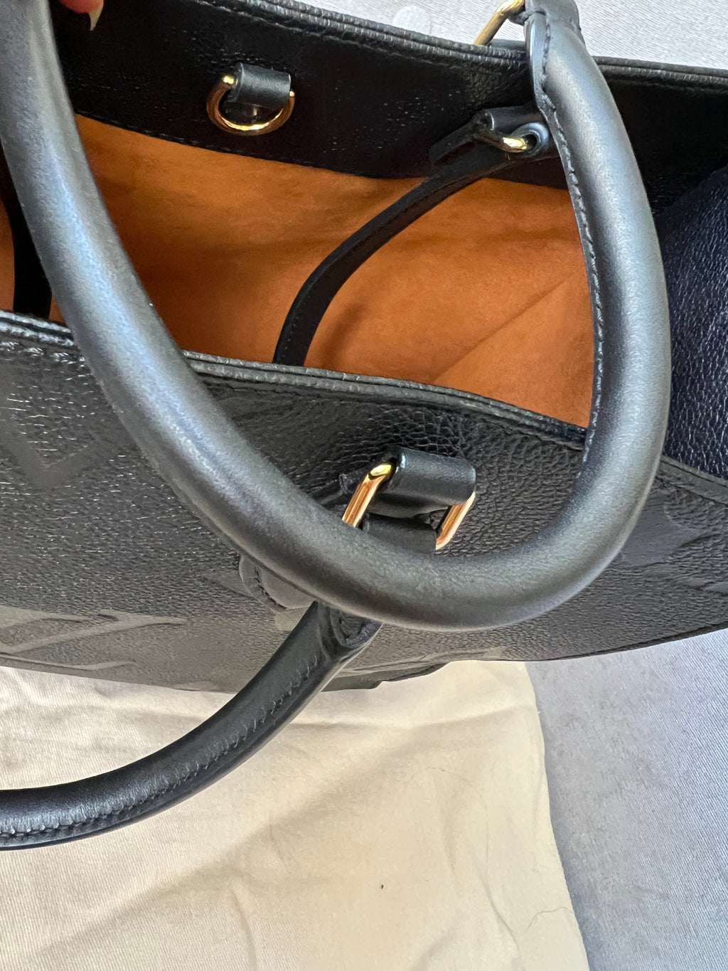 Louis Vuitton On the Go MM Black Empreinte (RRP £2,450)