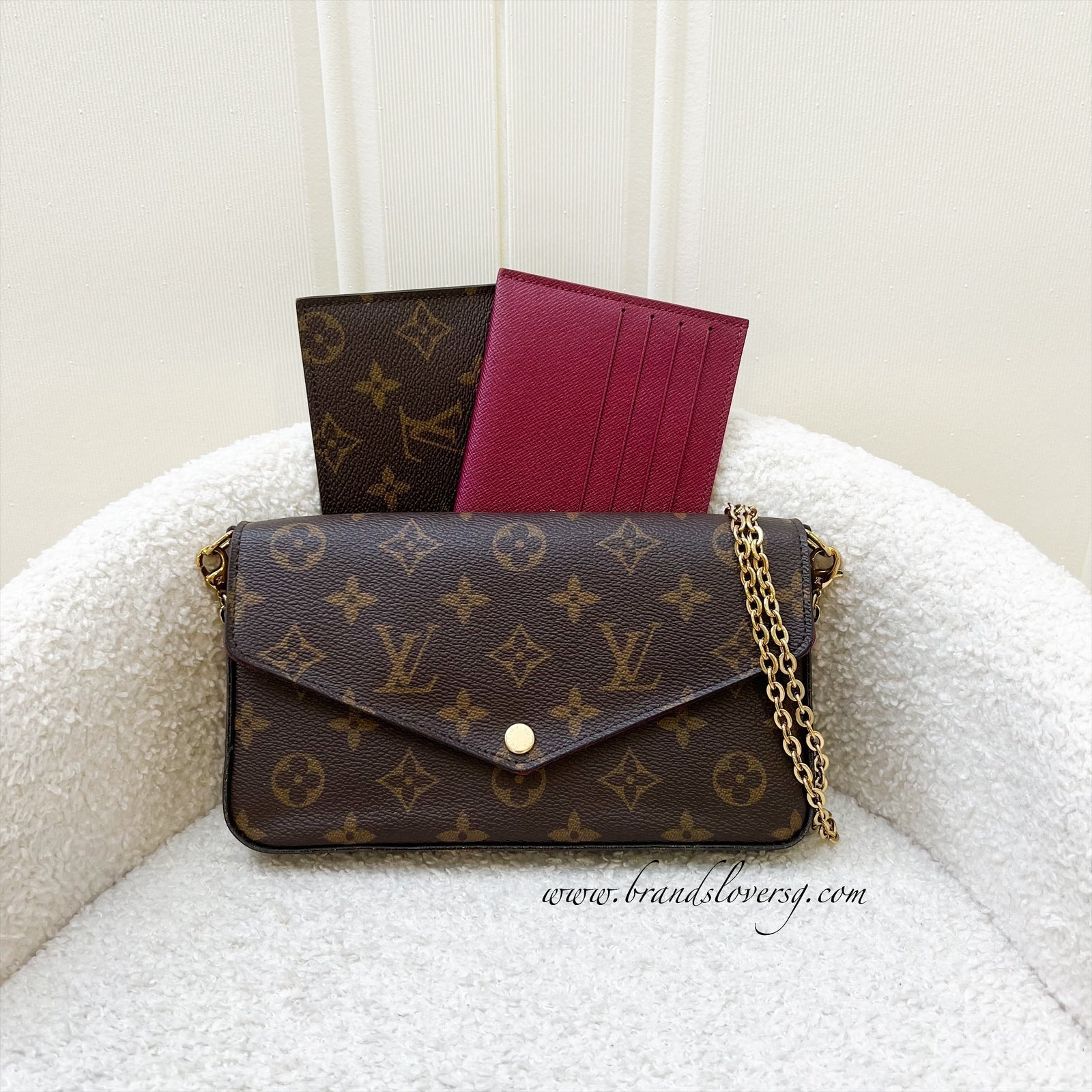 LV Felicie Pochette in Monogram Canvas and GHW