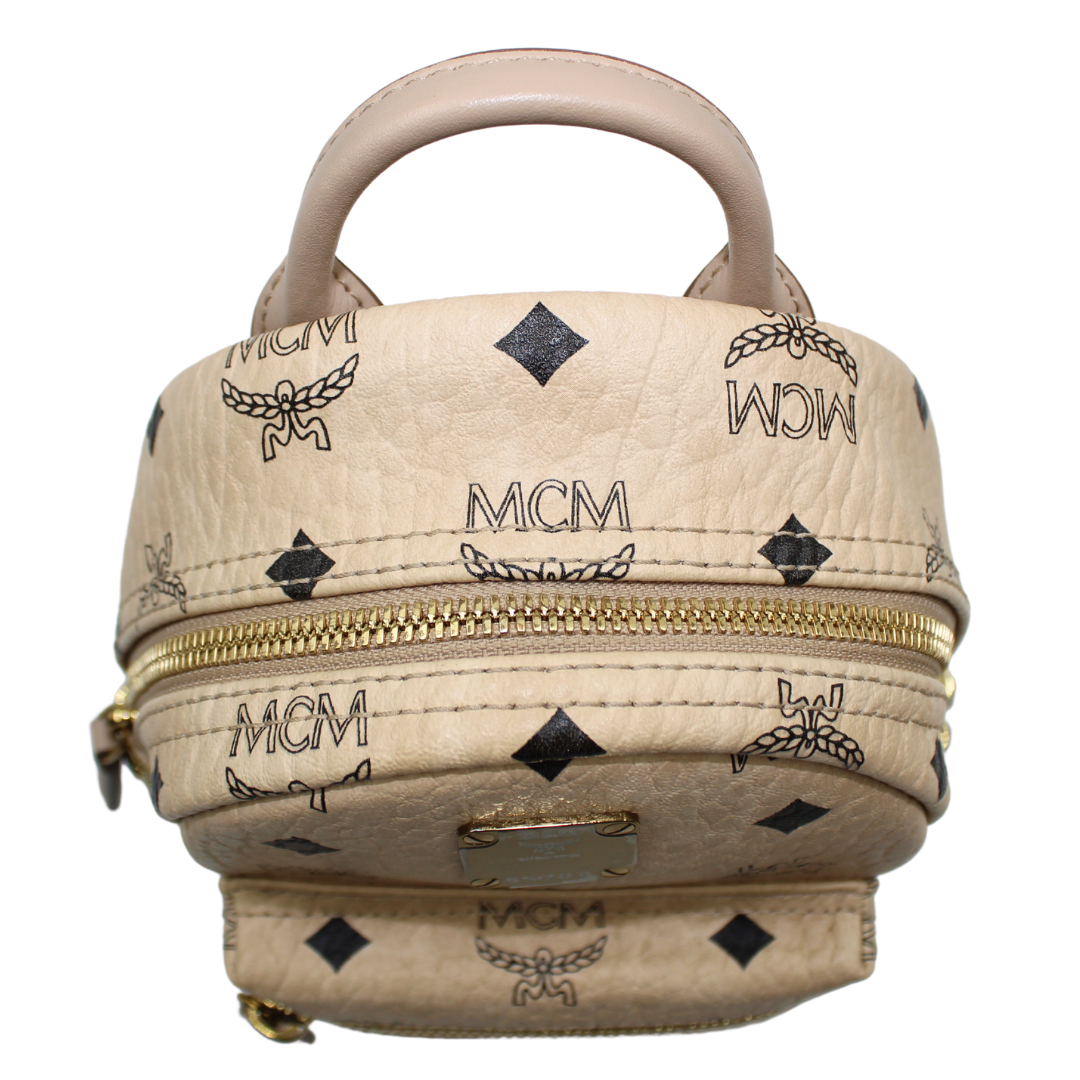 MCM Visetos Side Stud X-Mini Backpack