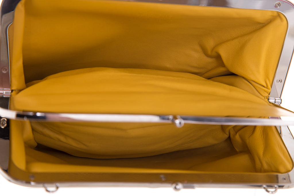 Vetements Yellow Leather Shoulder Monogram Bag
