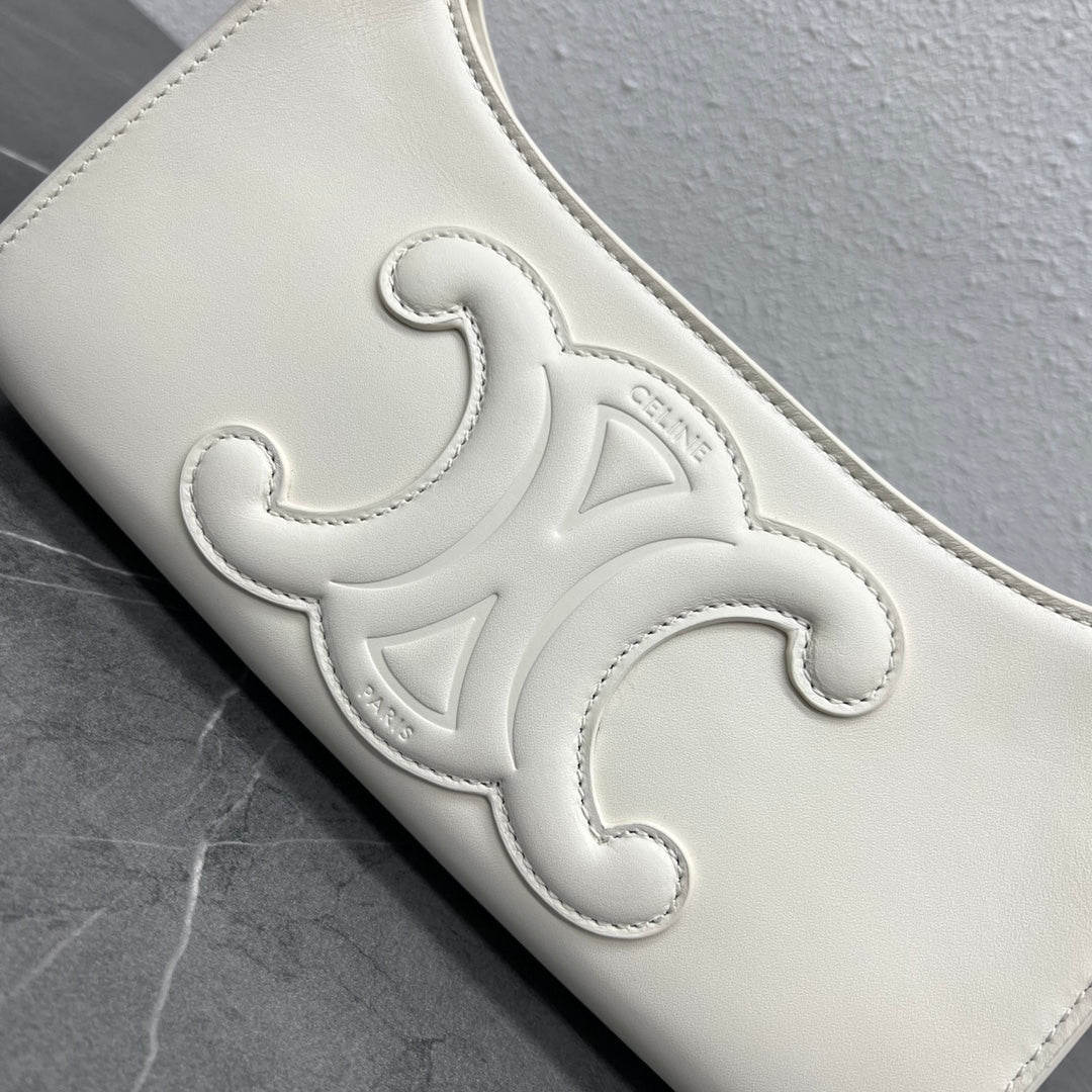 GLAMI Cuir Triomphe Shoulder Bag White For Women 9.4in/24cm