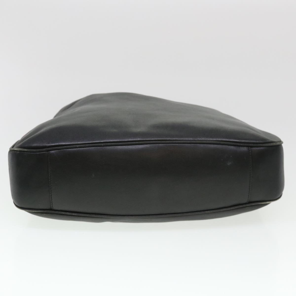 GUCCI Bamboo Shoulder Bag Leather 2way Black 001 1014 1577 39136
