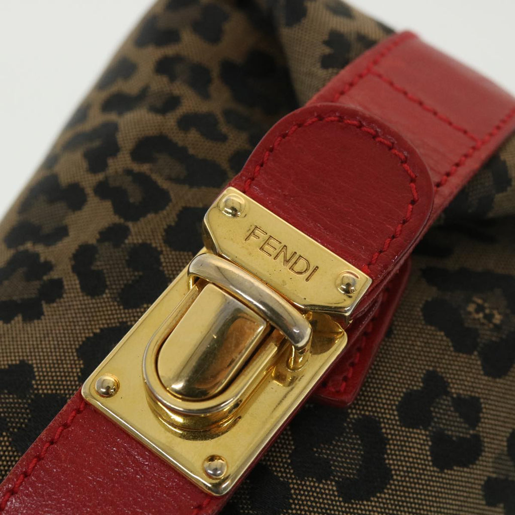 FENDI Pouch Canvas Brown 39141
