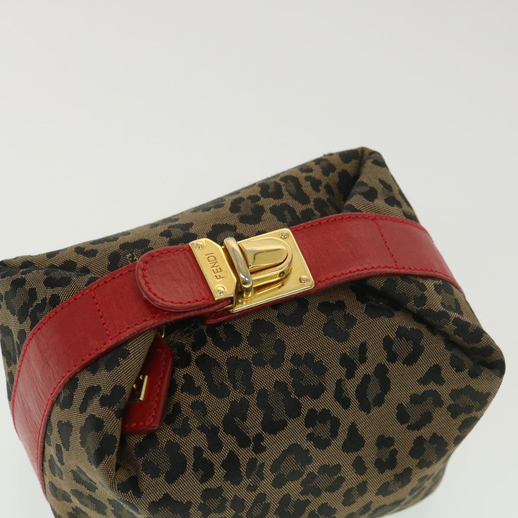 FENDI Pouch Canvas Brown 39141