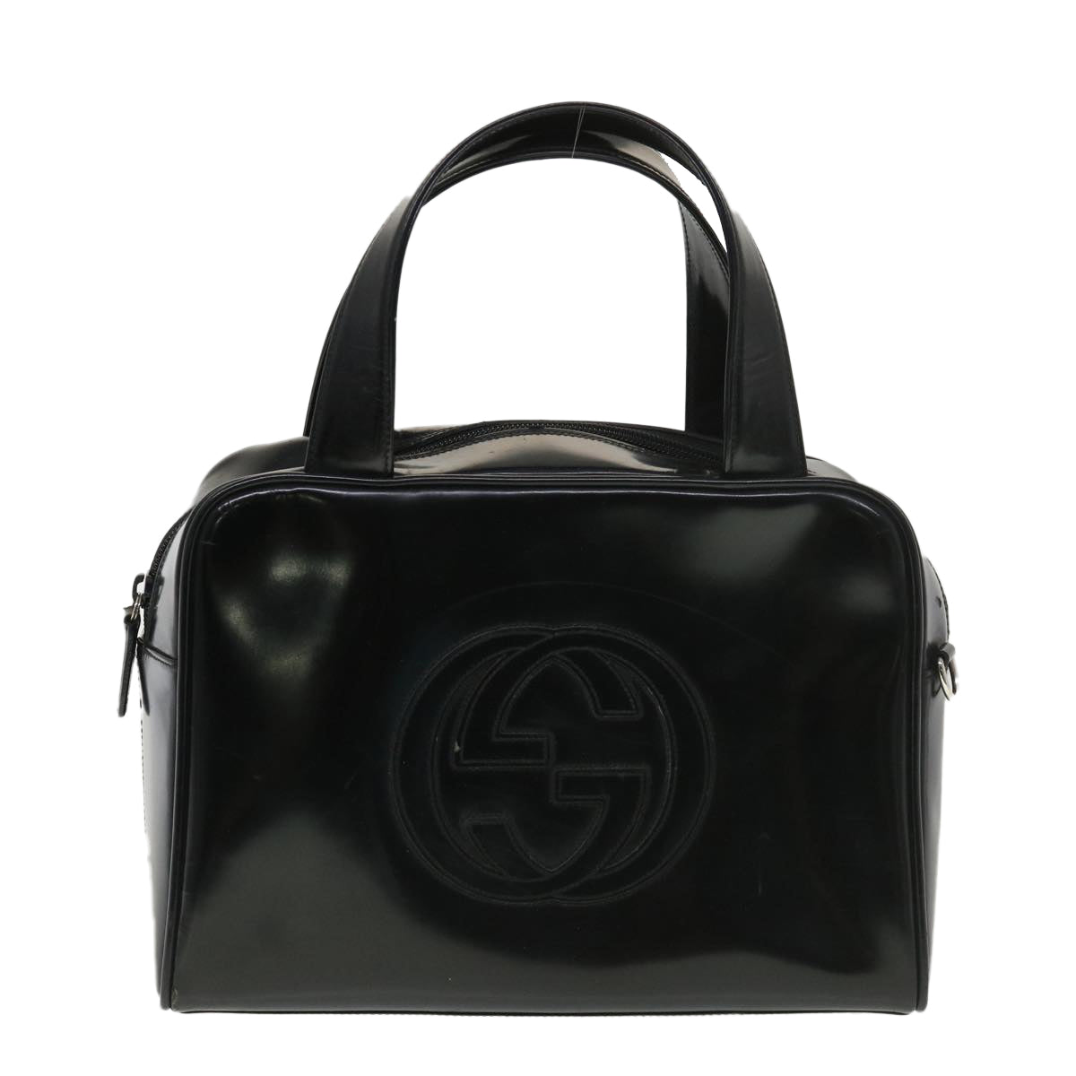 GUCCI Hand Bag Patent leather Black 00012740505 39143