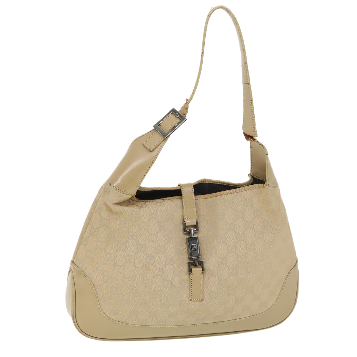 GUCCI GG Canvas Jackie Shoulder Bag Beige 0013346 39146