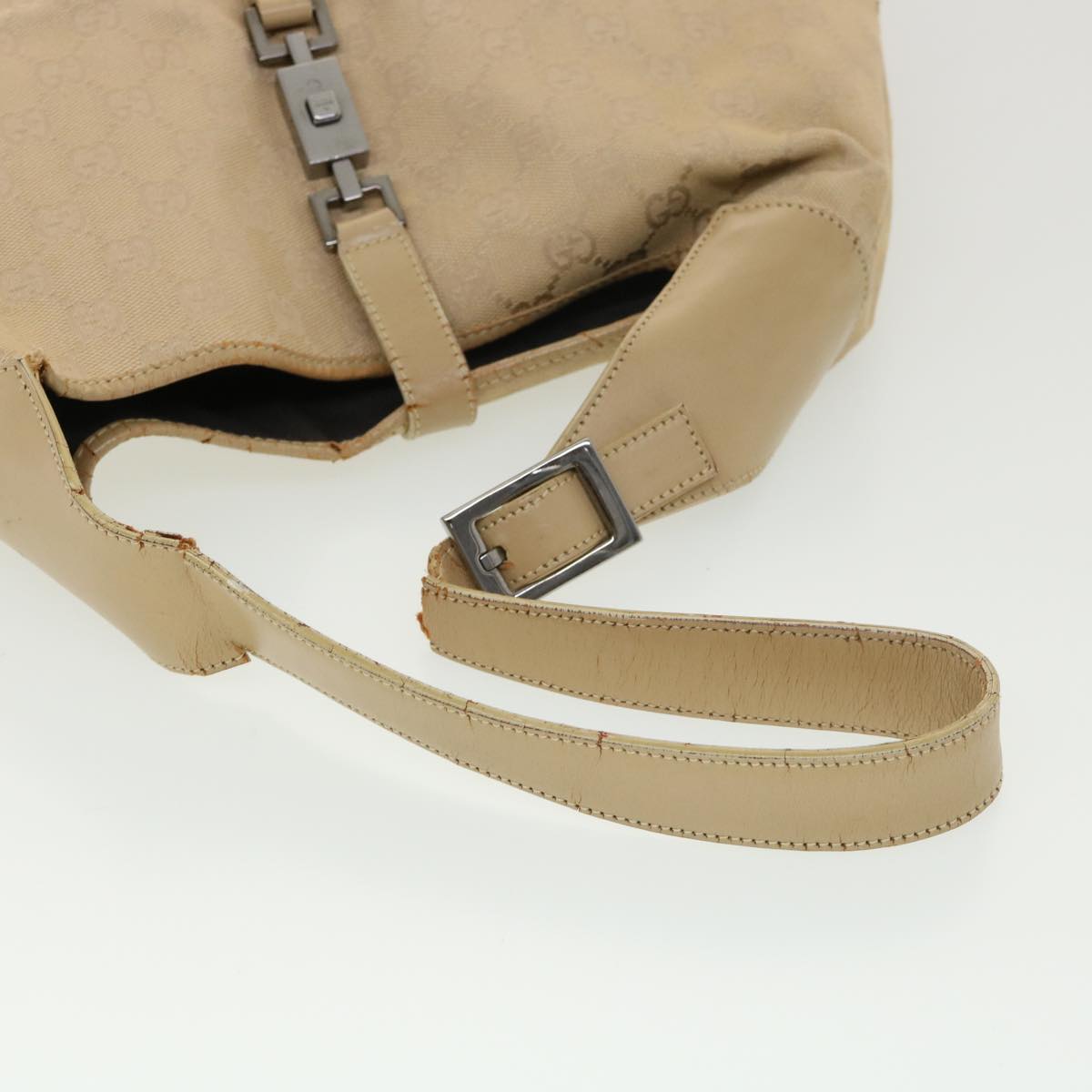 GUCCI GG Canvas Jackie Shoulder Bag Beige 0013346 39146