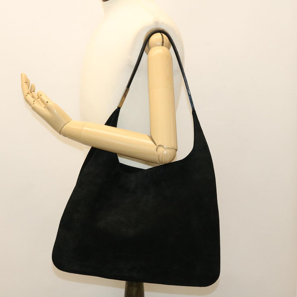 GUCCI Shoulder Bag Suede Black 002113 39171