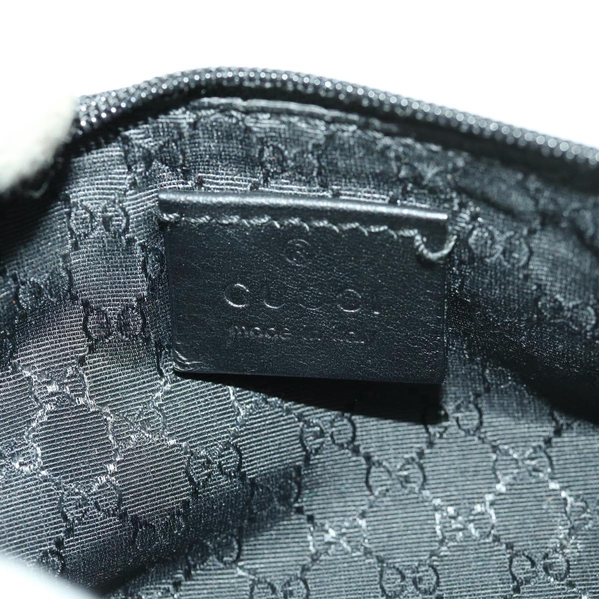 GUCCI Web Sherry Line Accessory Pouch Canvas Black Green Red 92820 39216