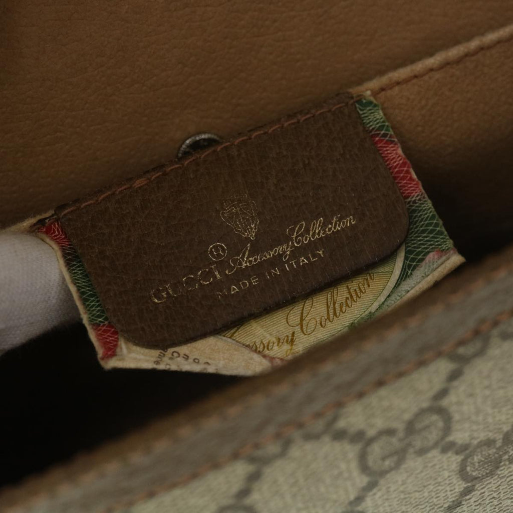 GUCCI GG Canvas Web Sherry Line Clutch Bag Beige Red Green 89.01.030 39241