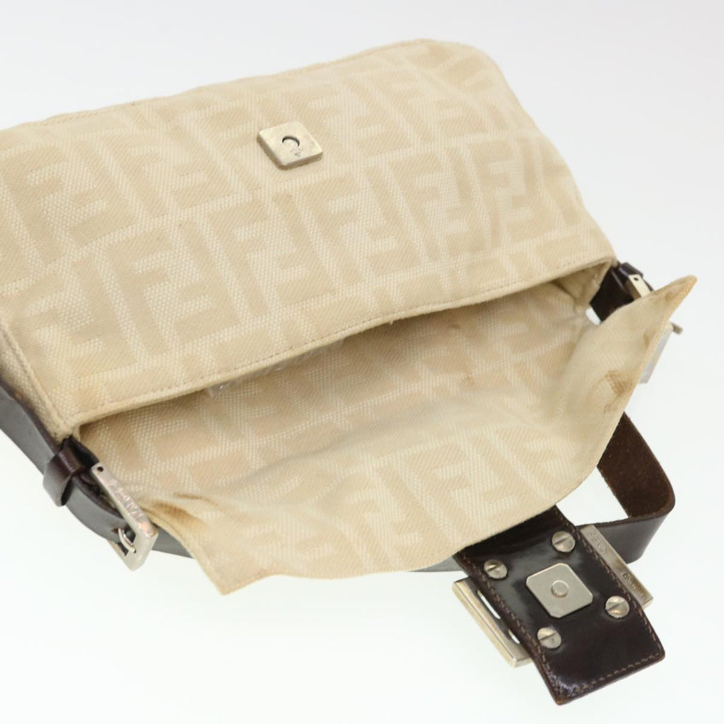 FENDI Zucca Canvas Mamma Baguette Shoulder Bag Beige 33492 26424 008 39285