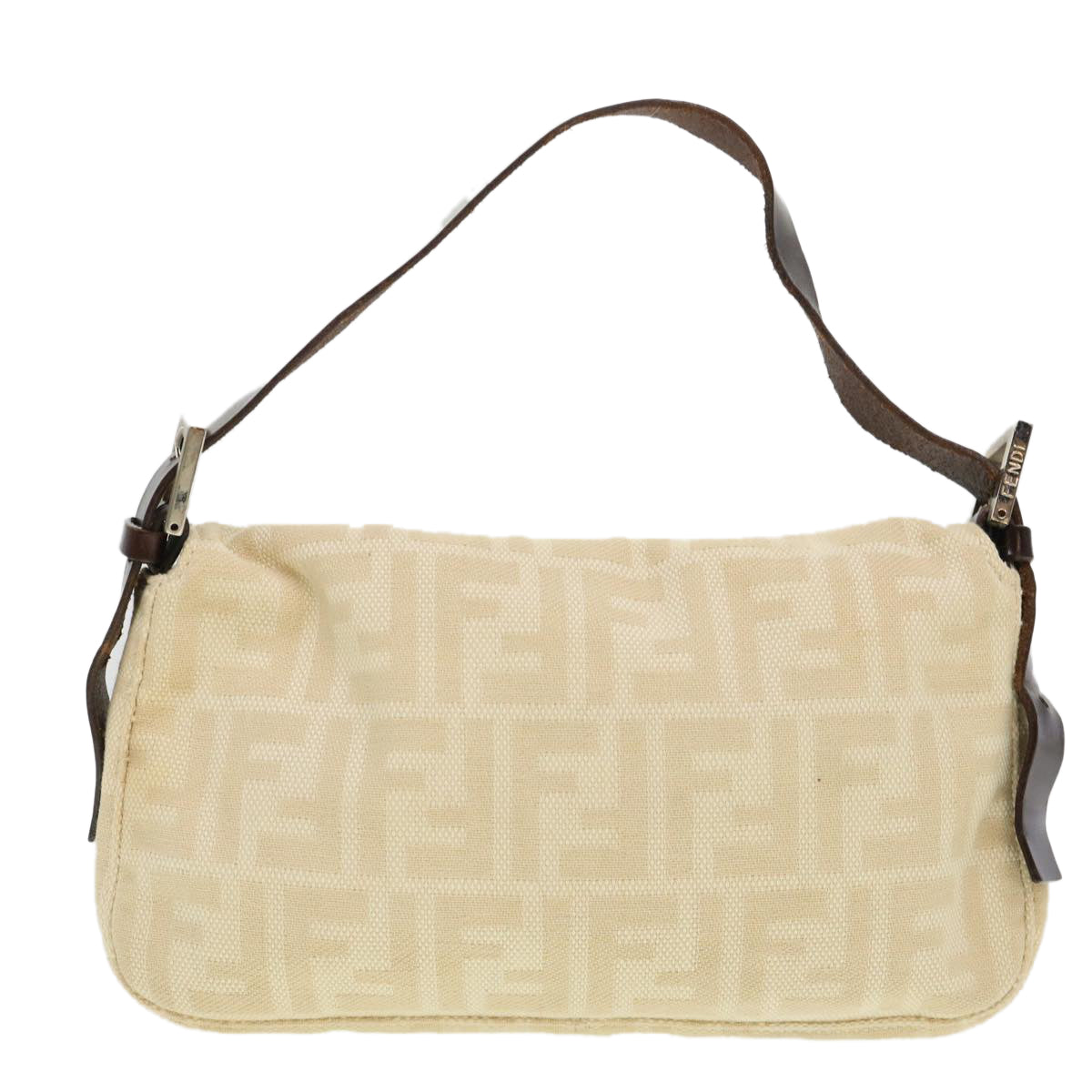 FENDI Zucca Canvas Mamma Baguette Shoulder Bag Beige 33492 26424 008 39285
