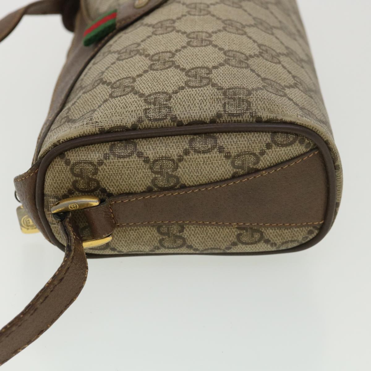 GUCCI GG Canvas Web Sherry Line Shoulder Bag Beige Red 39 02 018 39297